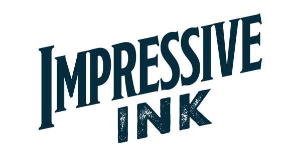 Impress Ink minimal logo, color on transparent background, no surrounding text.